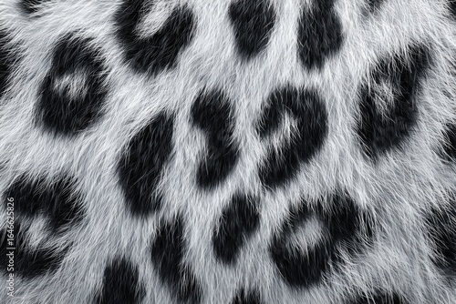 Close-up of a  soft, light gray fur with black spots