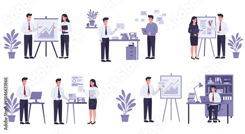 Business people and Information technology, communication AI