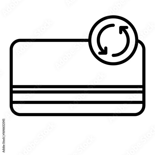 Renew Card Refresh Card Bank Card Debit Card Credit Card icon bank icon line art
