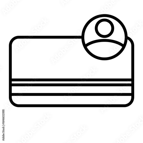 Account Card User Bank Card Debit Card Credit Card icon bank icon line art

