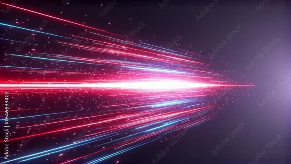 Dynamic Red & Blue Light Streaks: Abstract Motion Graphics Background, Futuristic Speed, Energy Flow Dynamic Red & Blue Light Streaks: Abstract Motion Graphics Background, Futuristic Speed, Energy Flow