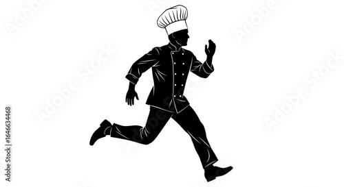 chef running fastpaced culinary action restaurant rush time management concept perfect for food blogs restaurant menus and culinary websites
