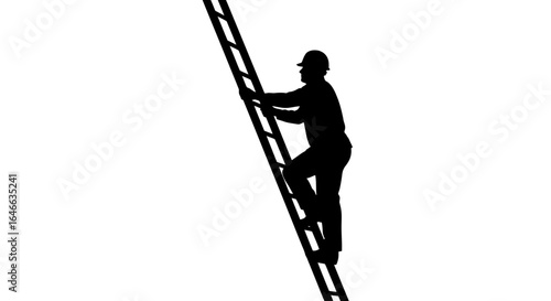 climbing the ladder of success a silhouette of determination and professional growth