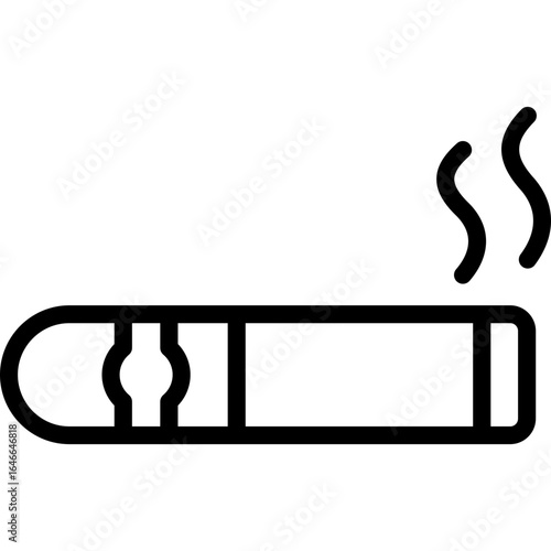 cigar icon illustration design with outline