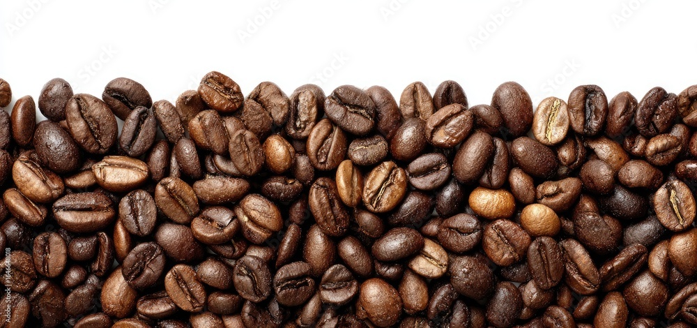 Obraz premium Roasted coffee beans in close-up