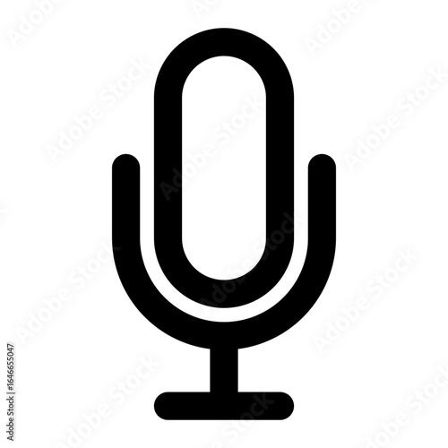 Microphone icon with line style