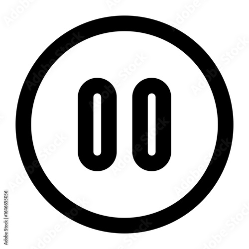 Pause icon with line style