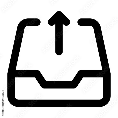 Outbox icon with line style