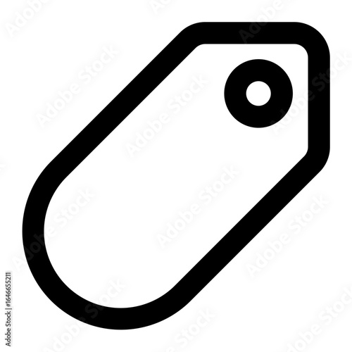Tags icon with line style