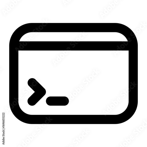 Terminal icon with line style