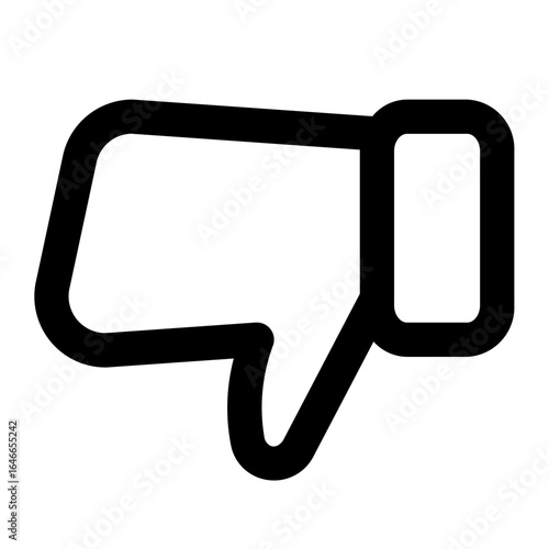 Thumbs down icon with line style