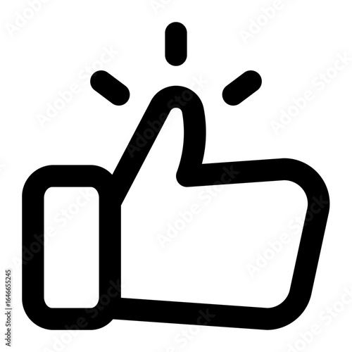 Thumbs up icon with line style