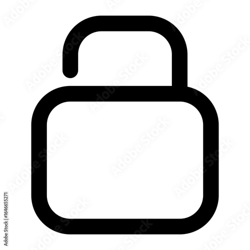 Unlock icon with line style