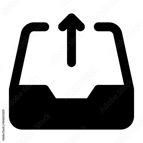 Outbox icon with solid style