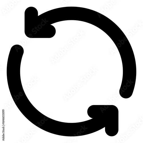 Refresh icon with solid style