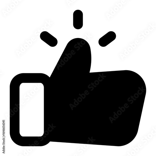 Thumbs up icon with solid style