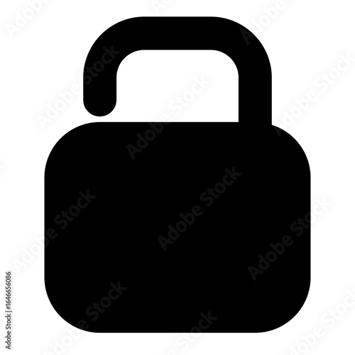Unlock icon with solid style