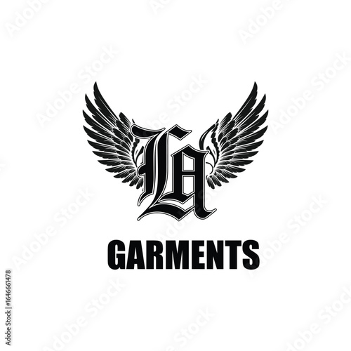 Winged LA Garments Logo – Urban Streetwear Brand Emblem Design
