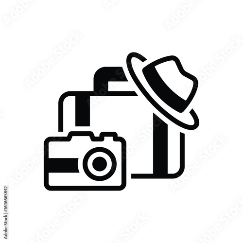 Black solid icon for holiday