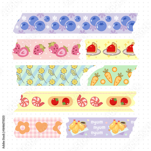 a pack of washi tape for journal decorative element