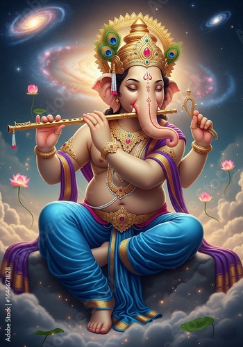 ganesha kridhna concept , ganesha in universe 