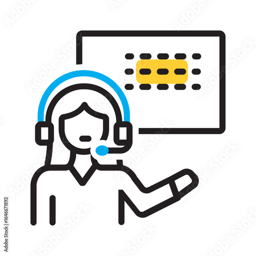 Vector multi color icon for Representative
