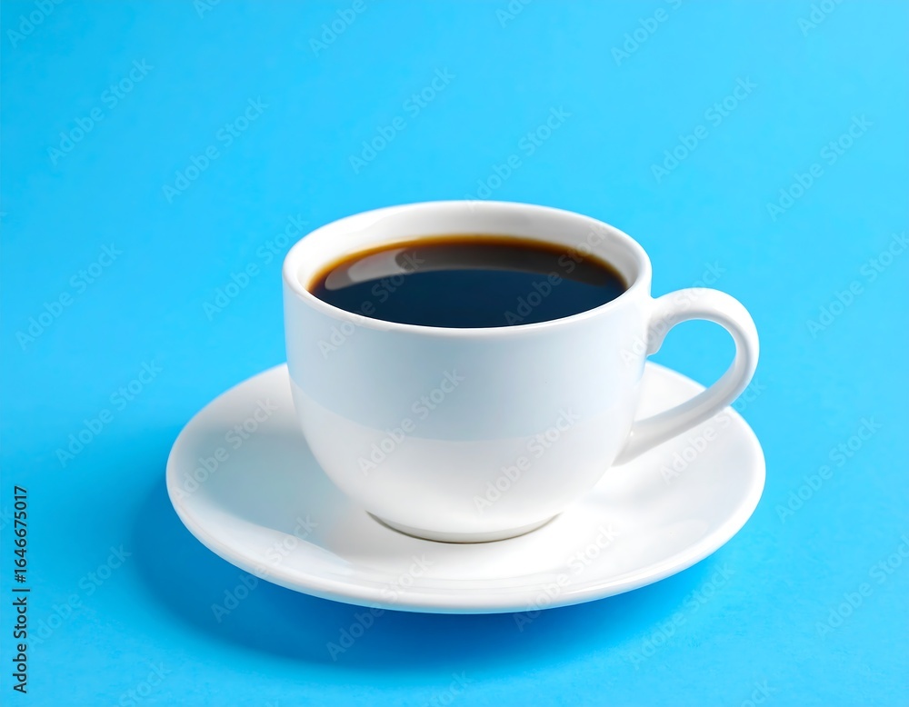 White coffee cup with dark liquid White coffee cup with dark liquid
