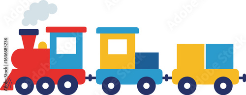 Colorful Toy Train Vector for Kids