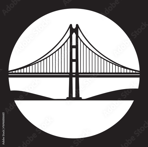 Iconic golden gate bridge silhouette emblematic of san Francisco s architectural grandeur and maritime heritage