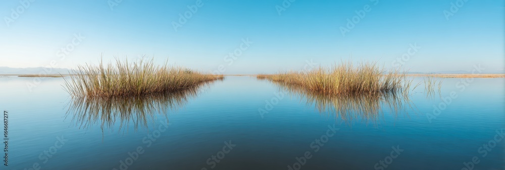 Fototapeta premium Swaziland Independence Day Sunset River Delta Silhouette Premium Landscape for Millennial Relaxation and Reflection Campaigns with Eid al-Fitr and Ramadan Seasonal Marketing