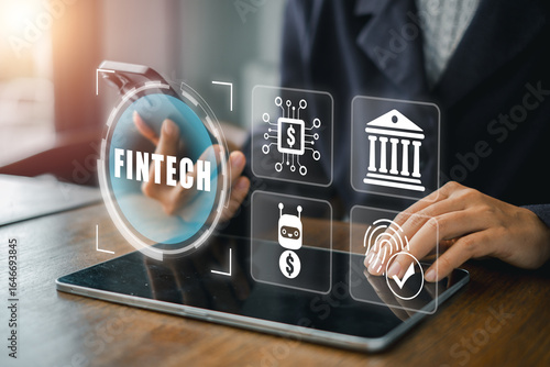 Explore the future of finance with this fintech concept image showcasing digital innovation and technology in the financial sector.