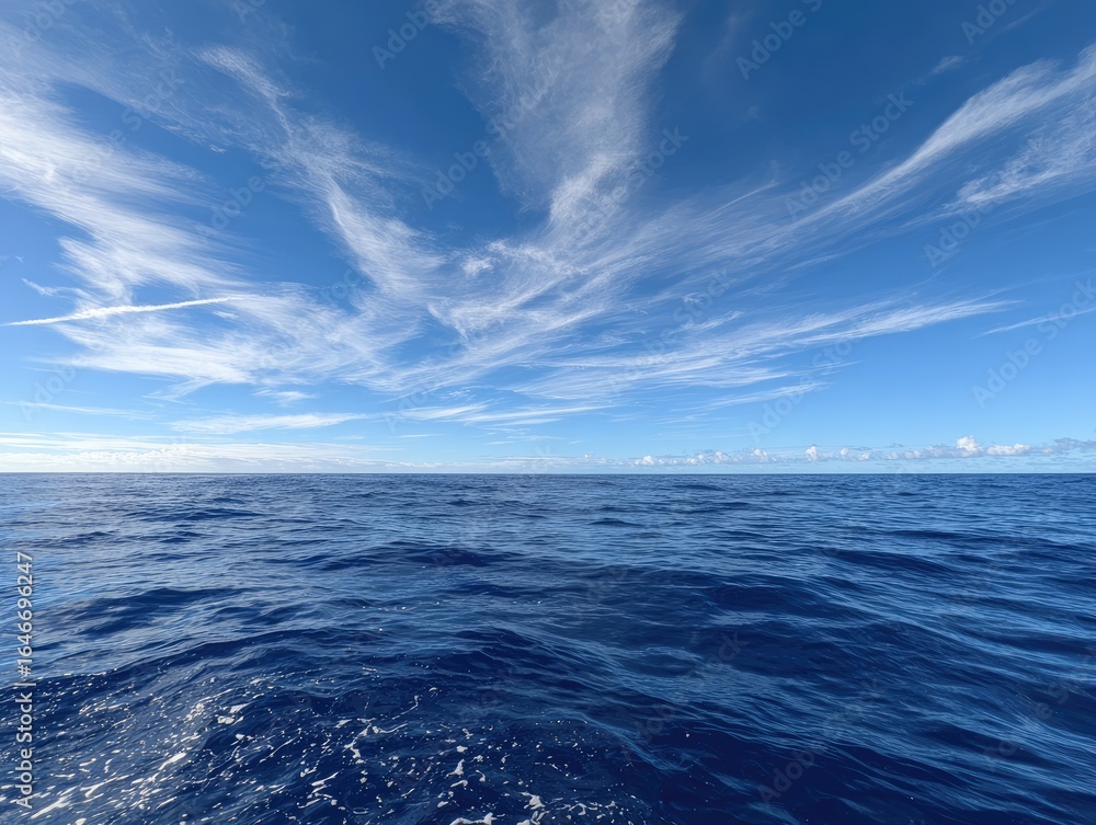 Fototapeta premium Vast ocean meets a vibrant sky