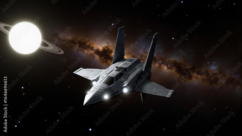 Obraz premium spaceship and space