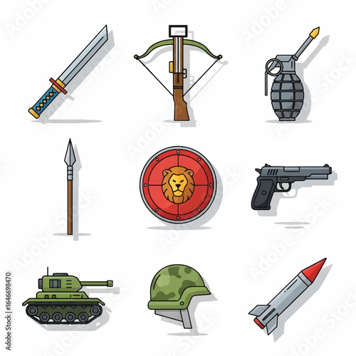 Collection of military armament 