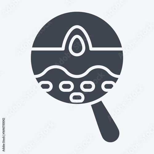 Icon Check Up. related to Dermatology symbol. glyph style. design editable