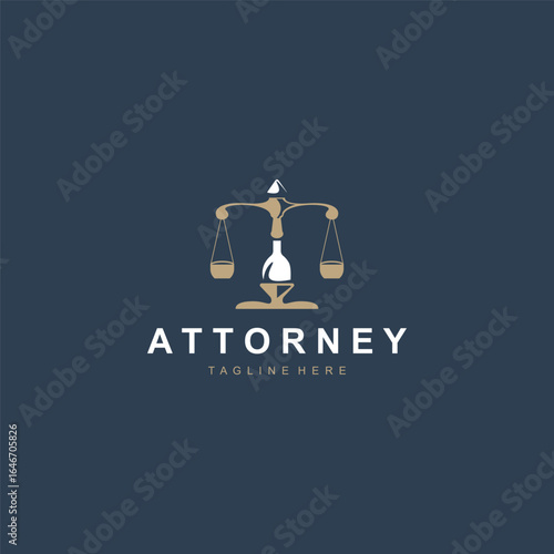 Attorney at law firm logo simple for business design inspiration template