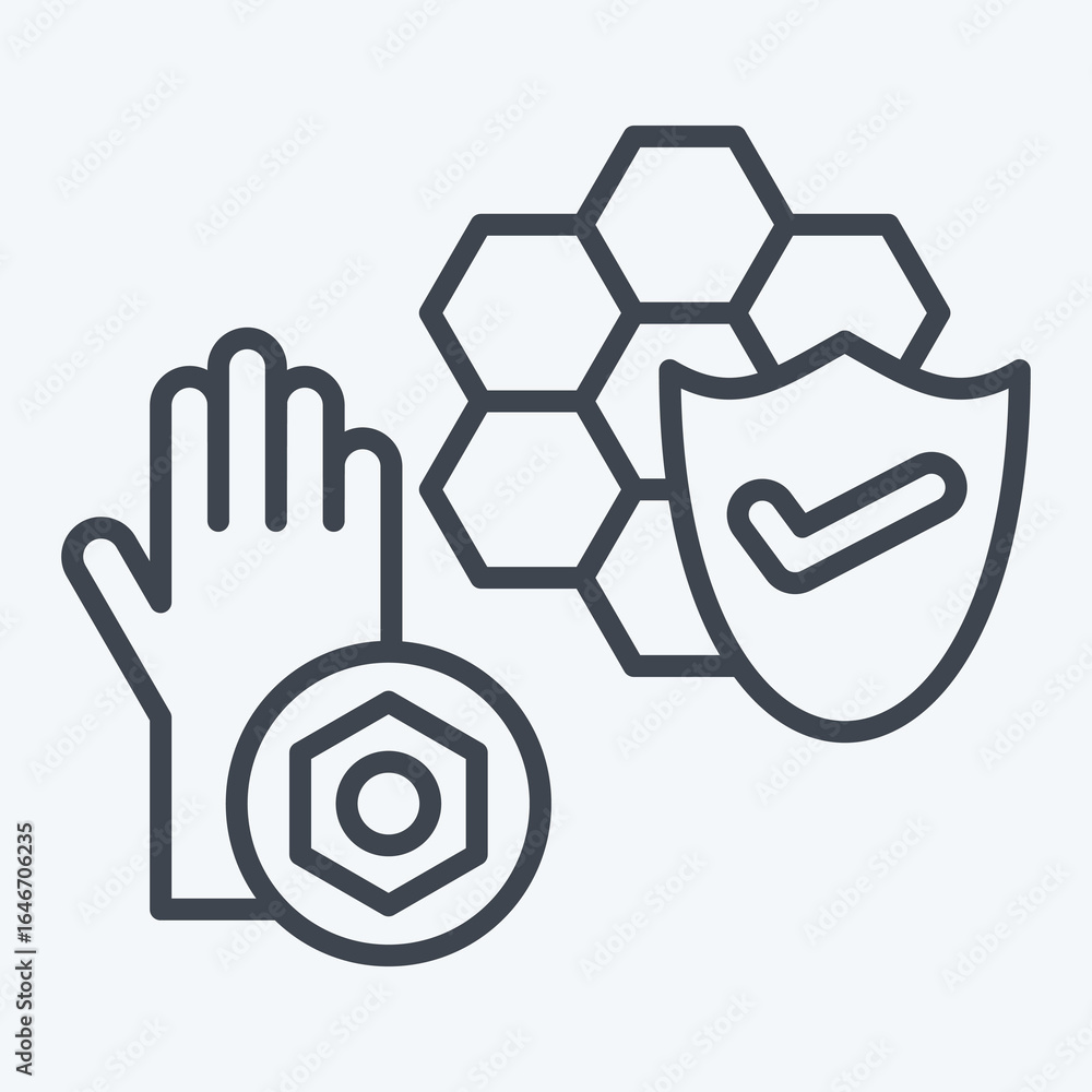 Obraz premium Icon Skin Cancer. related to Dermatology symbol. line style. design editable