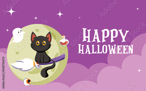 Happy Halloween Design Celebrate the spooky season with bold, festive typography and illustrations for October 31st.