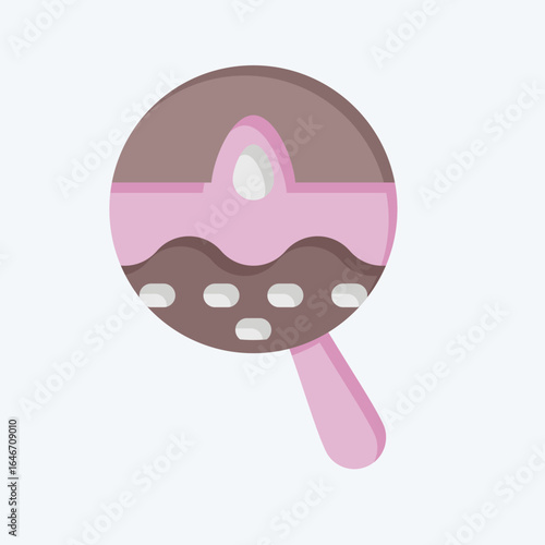 Icon Check Up. related to Dermatology symbol. flat style. design editable