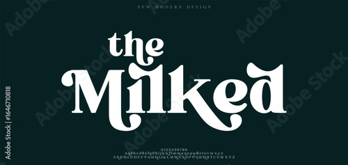 Milked modern luxury capital alphabet letter logo design