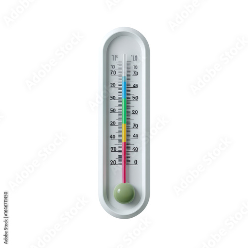 Indoor thermometer isoleted on transparent background .