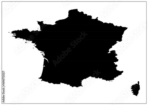 Paris Map Black Silhouette – France City Vector Outline for Travel, Tourism, and Modern Wall Art Projects