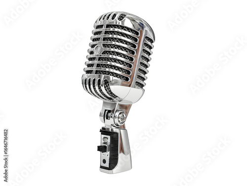  Classic vocal microphone white background