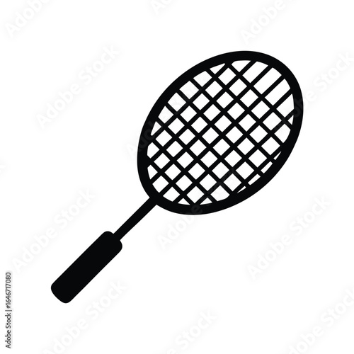 badminton racket and ball