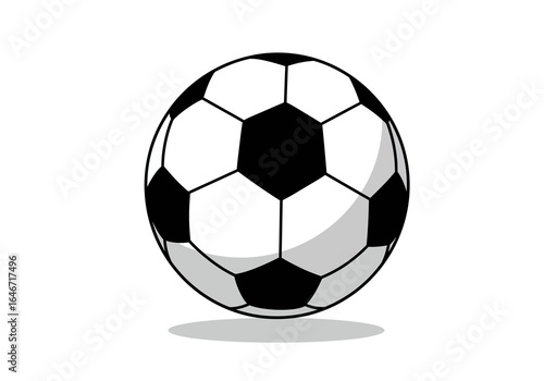 Classic Black and White Soccer Ball Illustration