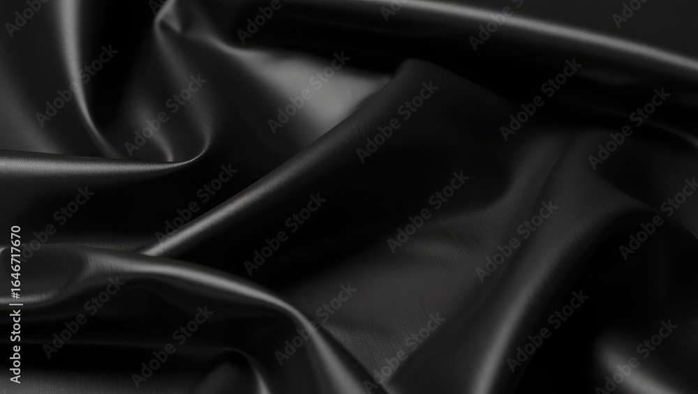 Obraz premium Black Silk Fabric Texture material