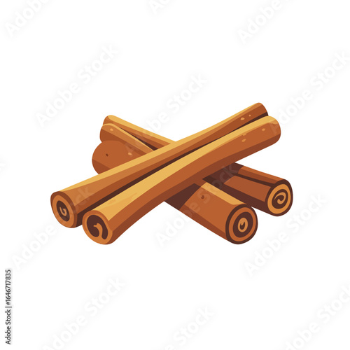 Stacked Cinnamon Sticks with Visible Rolled Edges and Warm Brown Tones