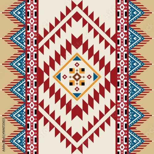 Abstract ethnic art, Geometric design, Tribal Seamless Patterns, Fabric Patterns, Clothing, Patterns, Aztec Geometric Art, Covers, Folk Embroidery, Carpet Design, Prints, Wallpaper, Fabric.
