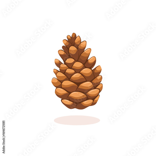 Stylized Pinecone with Overlapping Scales and Warm Brown Tones (1)