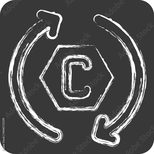 Icon Colagent. related to Dermatology symbol. chalk Style. design editable